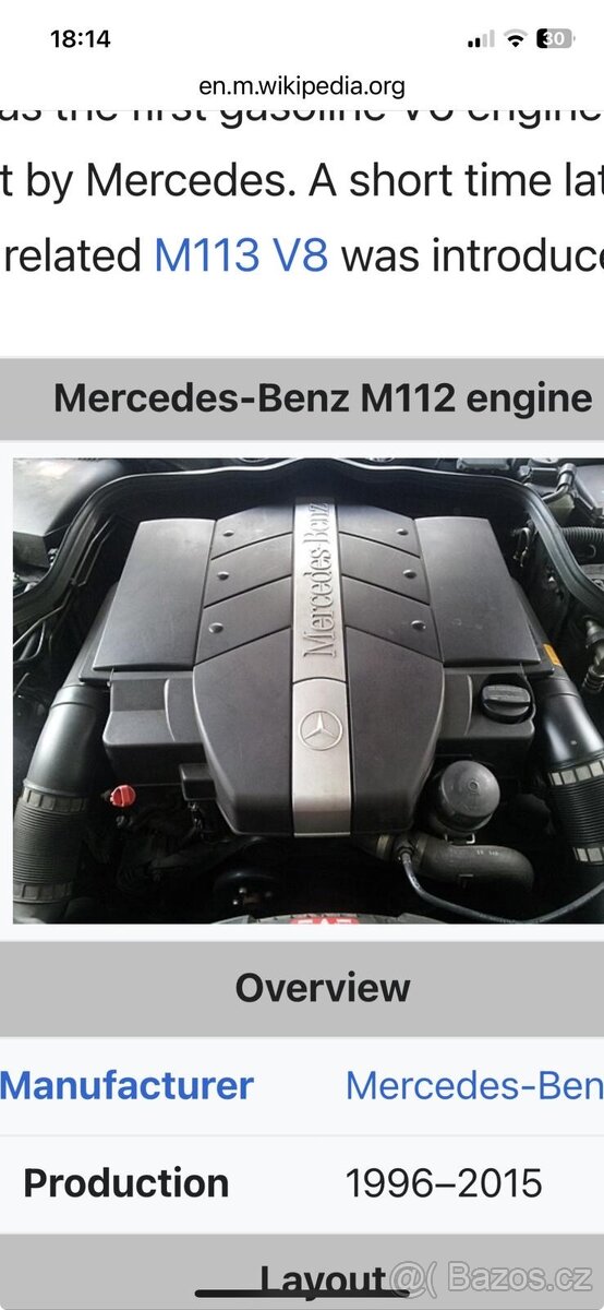 motor Mercedes Benz M112