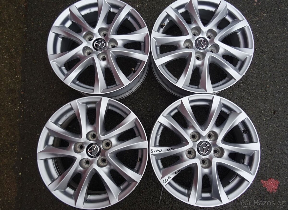 Alu disky origo Mazda, 16", 5x114.3, ET 50, šířka 6,5J