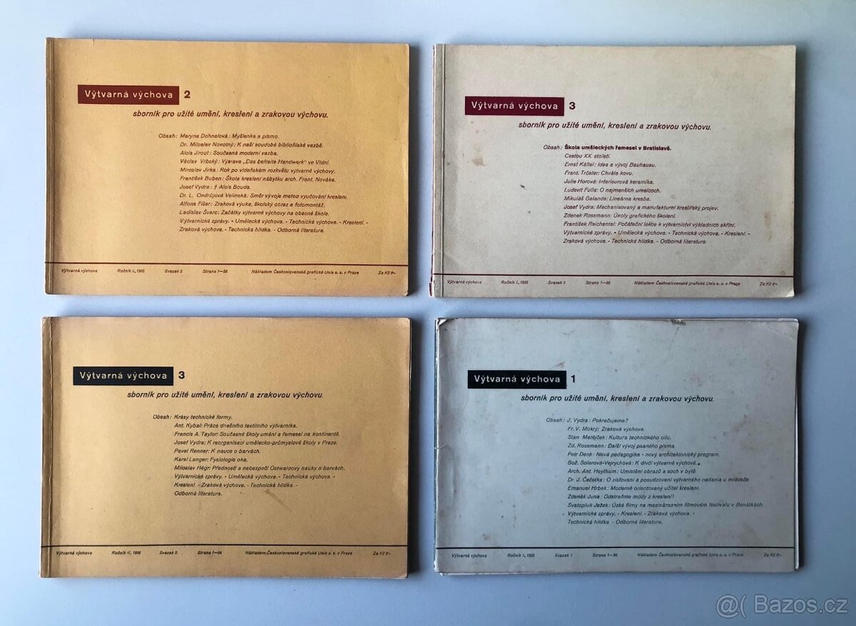 Výtvarná výchova, sborník pro užité umění, kreslení …
