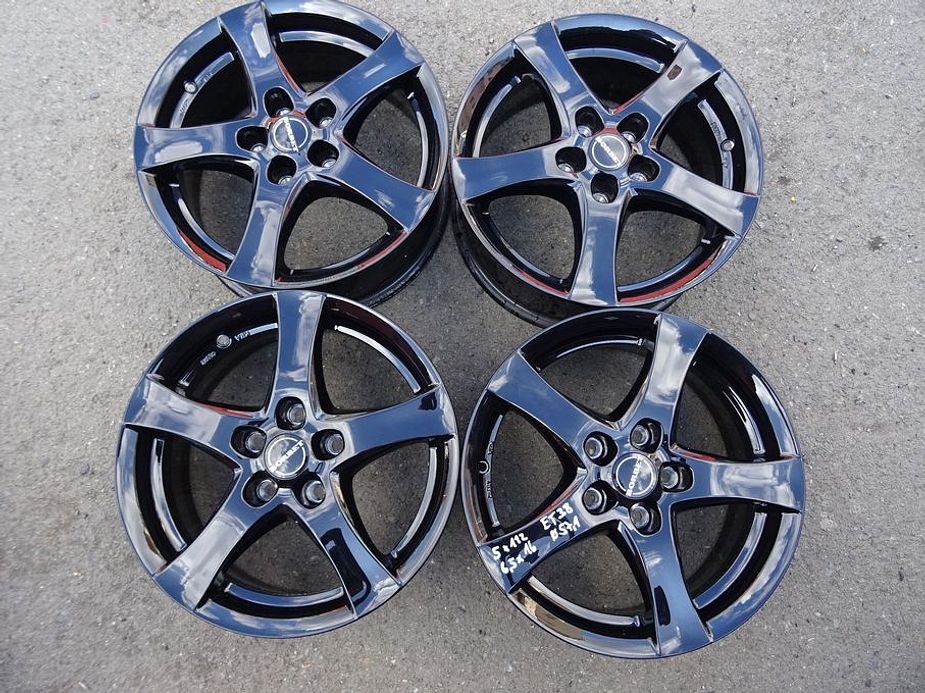 Alu disky černé Borbet, 16", 5x112, ET 38, šířka 6,5J