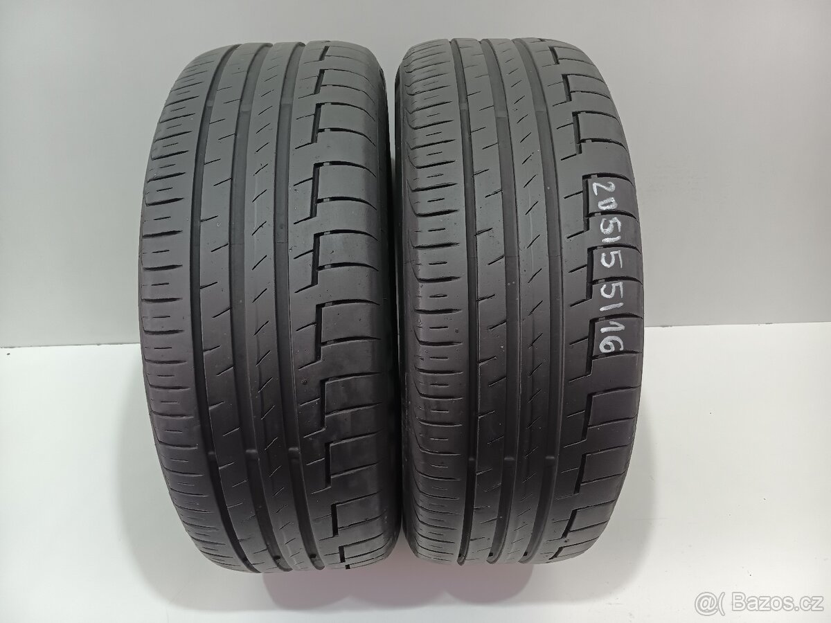 2ks letní pneu 205/55/16 Continental