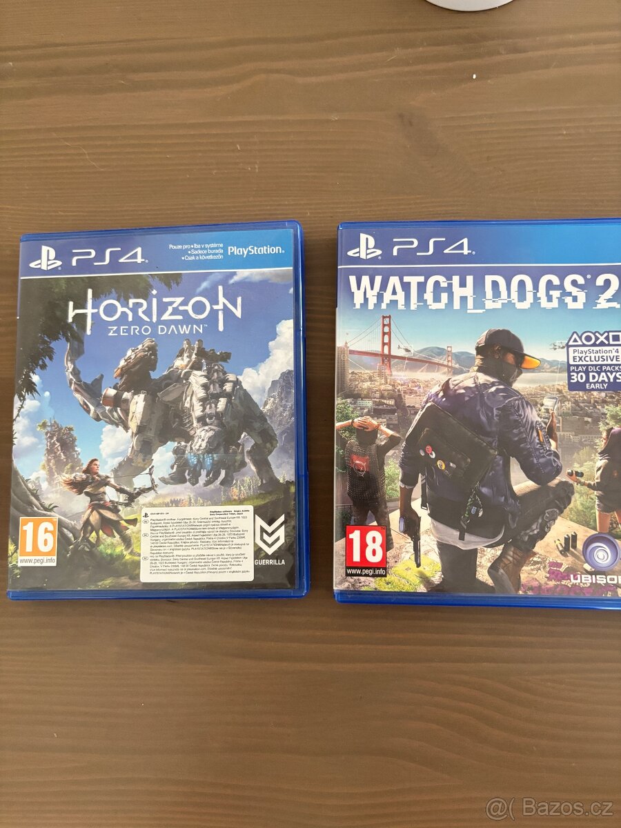 PS4 Hry Horizon Zero Dawn, Watch Dogs 2