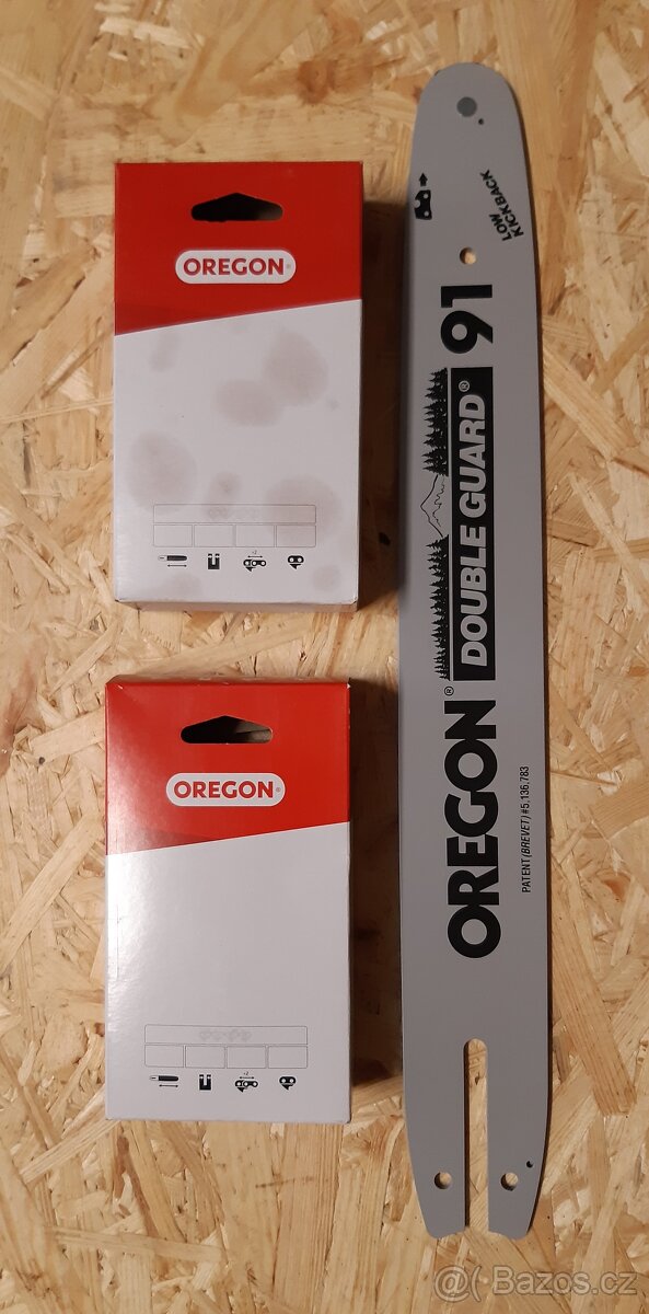 SADA VODICÍ LIŠTY A PILOVÝCH ŘETĚZŮ OREGON.