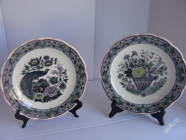 Starý, porcelánový, závěsný talíř-2ks-Royal Sphinx
