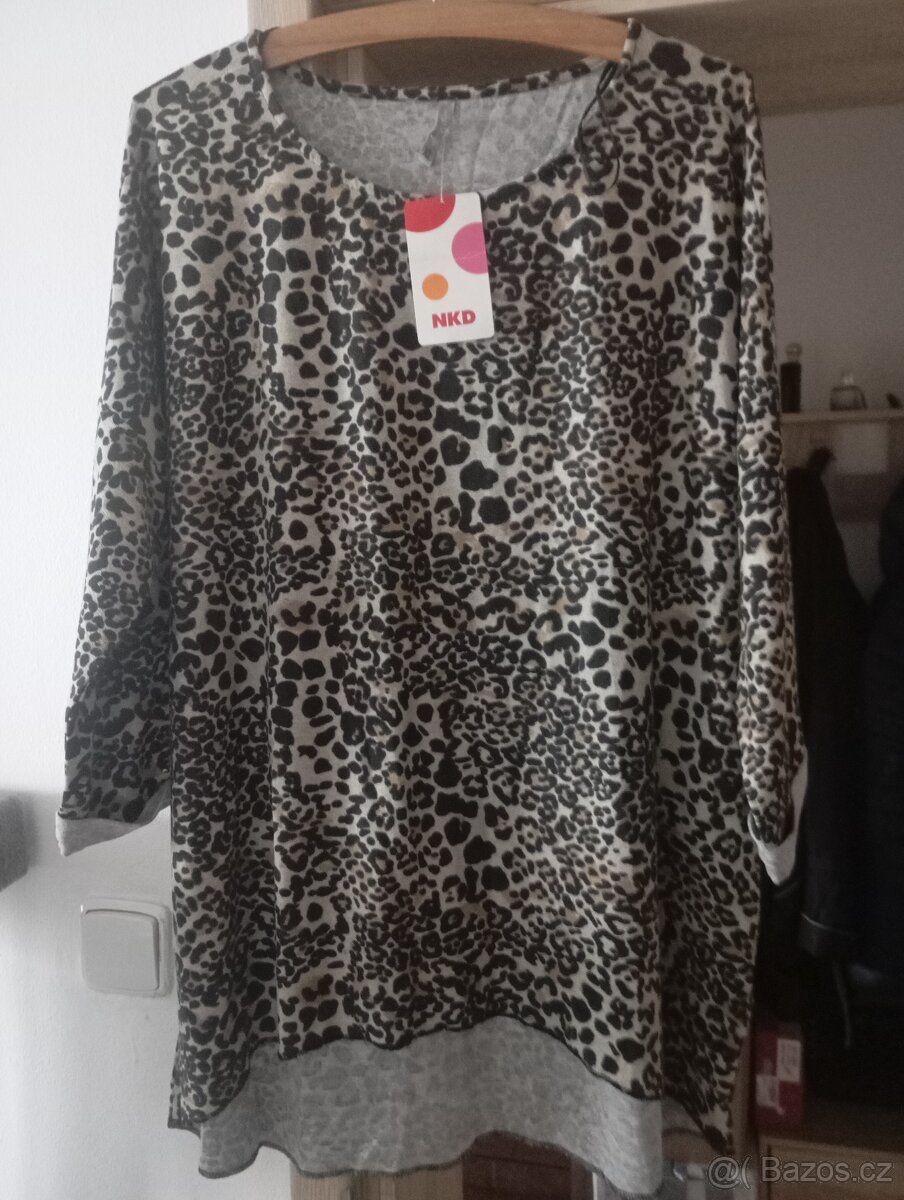 tygrované riko s douhým rukávem