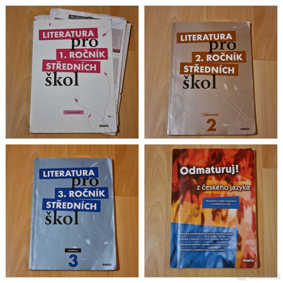 Učebnice a pracovní sešit českého jazyka (literatura, odmatu