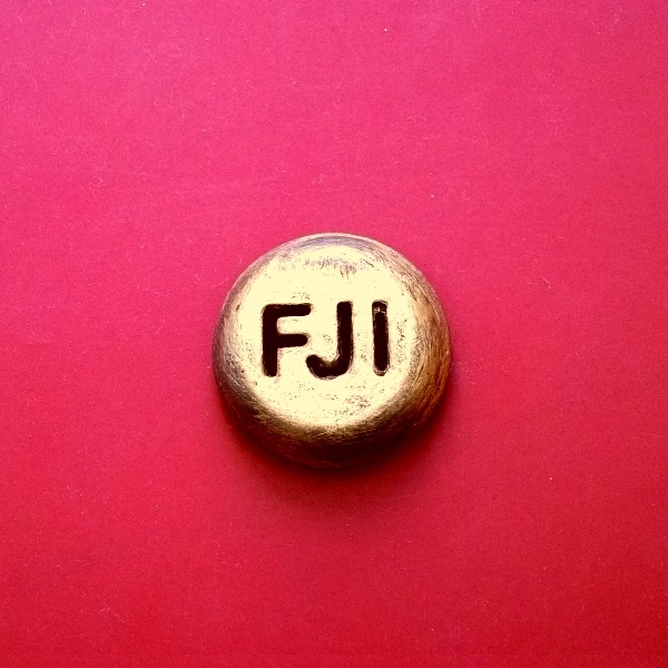 kovový knoflík na Kabát s Monogramem Císaře Fr.Jos.I .
