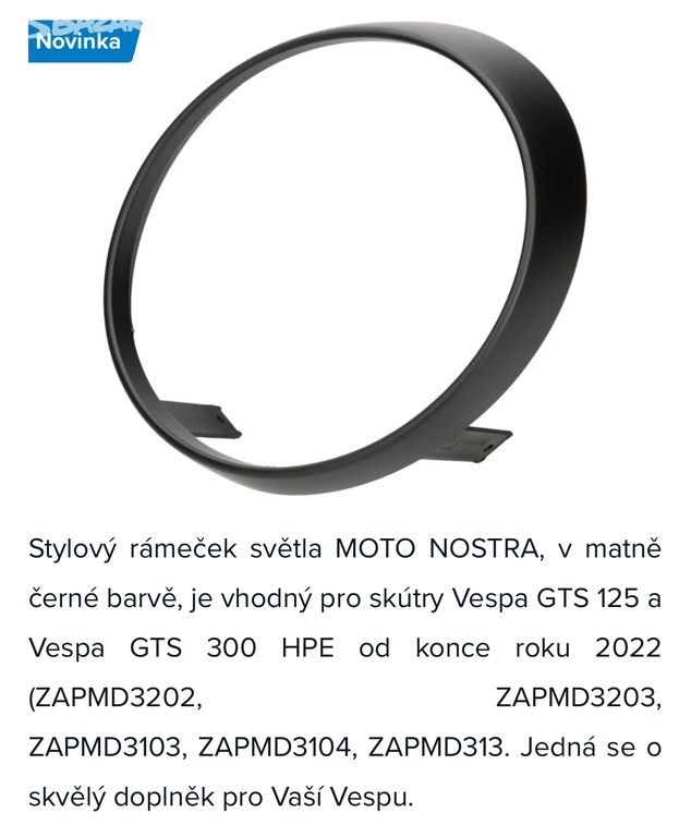 Vespa rámeček
