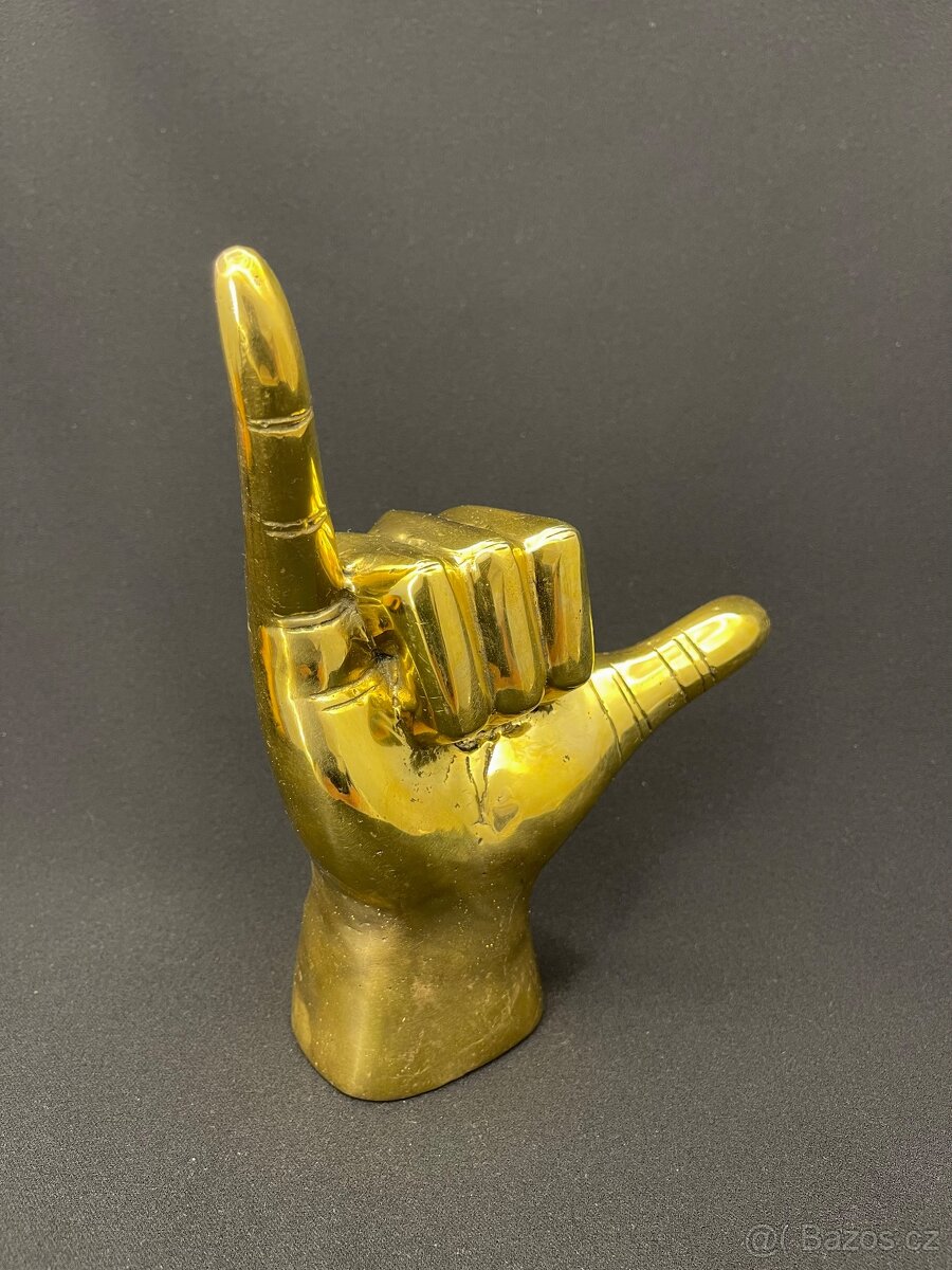 Socha bronz/mosaz Shaka Surf