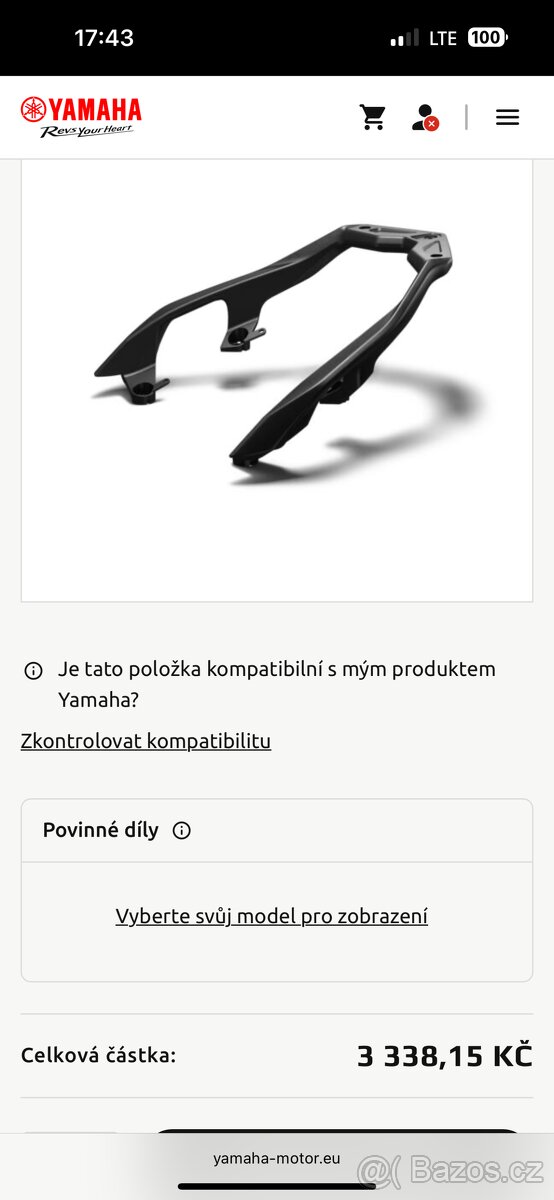 Yamaha xmax zadní nosič NOVÉ