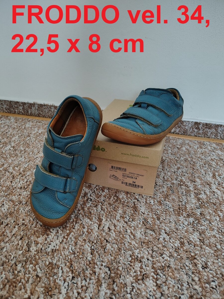 FRODDO kožené celoročky vel 34