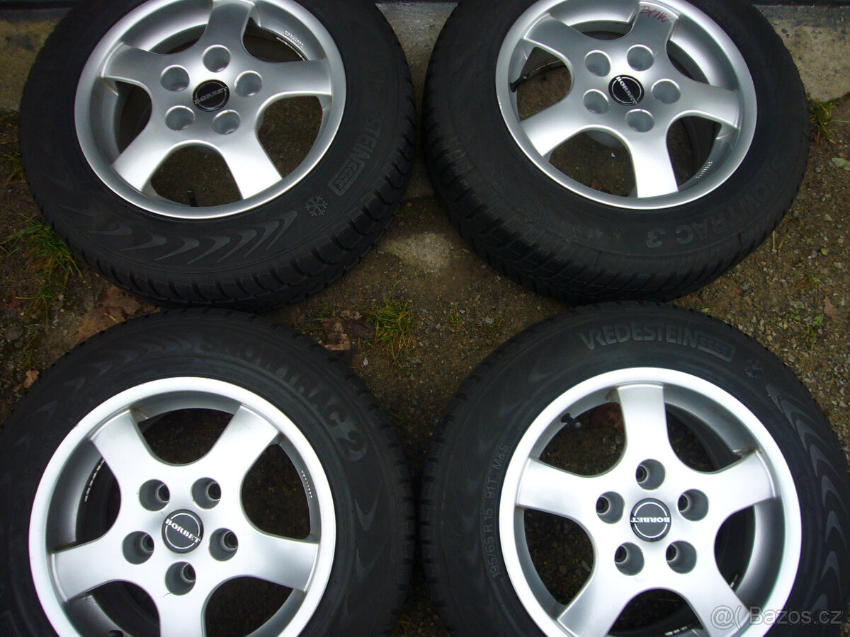 ZIMNÍ ALU KOLA BORBET BMW 15" 5x120 7" et-35,stř.-72,5,