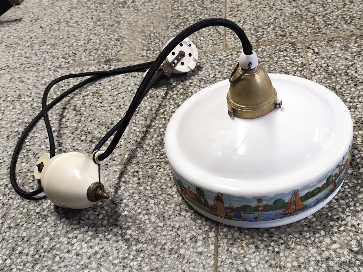 krásný starožitný kompletní stahovací lustr 3