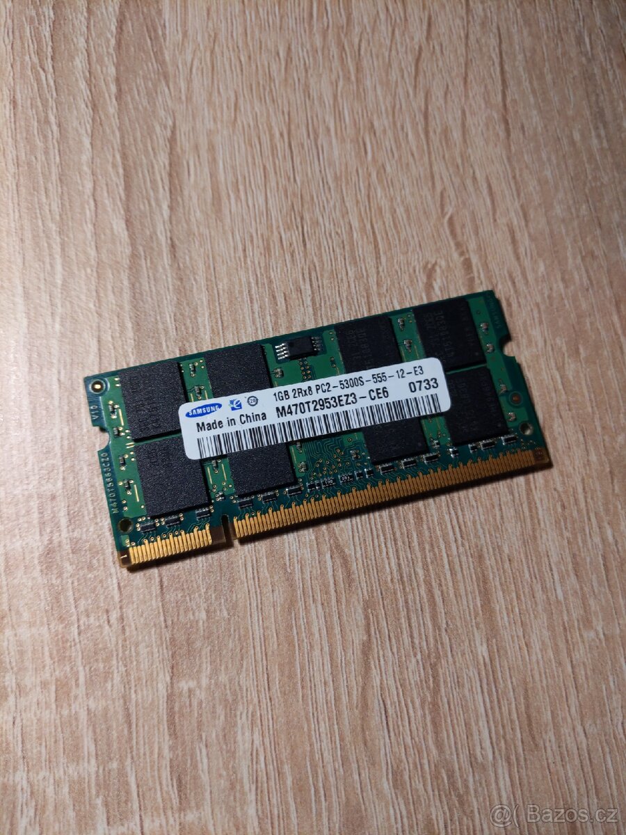 RAM do notebooku 1GB DDR2 5300S 733 Mhz