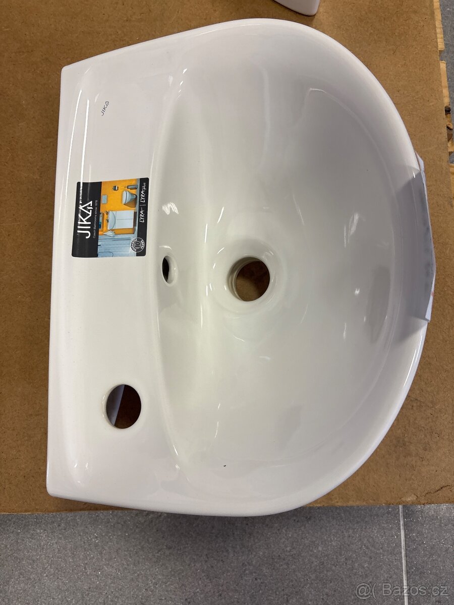 LYRA plus - umyvadlo 40cm, s otvorem pro baterii vlevo, bílá