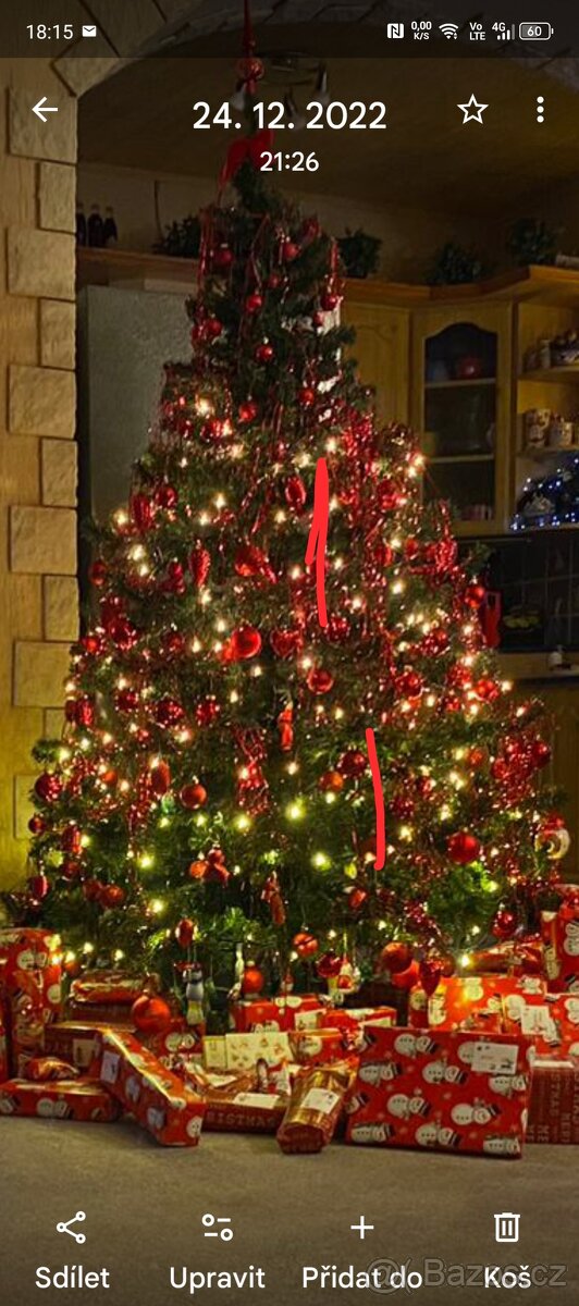 Umělý vánoční stromek 210cm