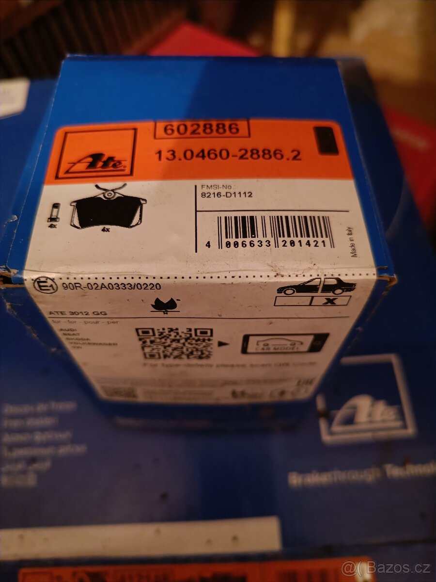 Zadní brzdy Audi A4 b6