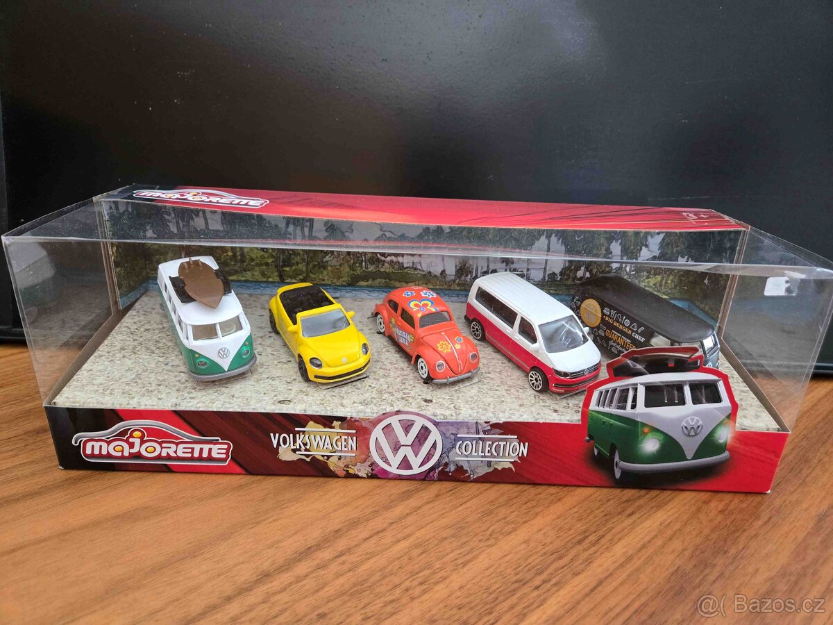 sada 5 autíček Majorette Volkswagen Collection - nová