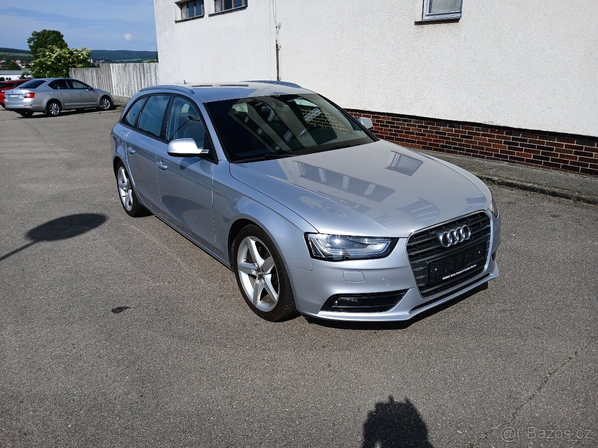 Audi a4 b8 2.0 tdi 130 kw s line automat,servisní knížka, 2×