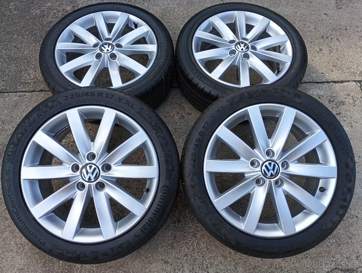 Originál sada disků VW Golf, Touran, Caddy 5x112 R17 Porto