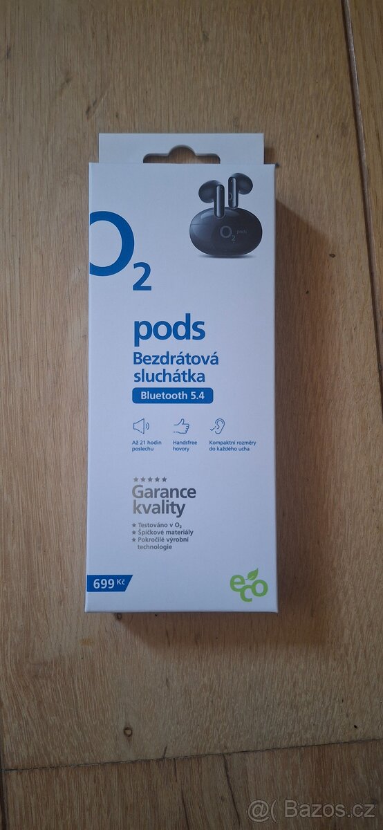 O2 pods bezdrátova sluchátka