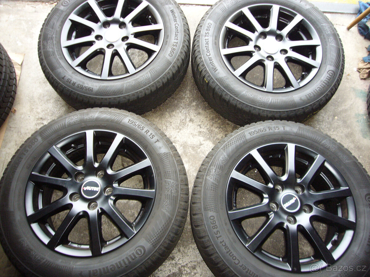 ZIMNÍ ALU KOLA VW-ŠKODA-SEAT 15" 5x112 6" et-43,stř.-57,1,