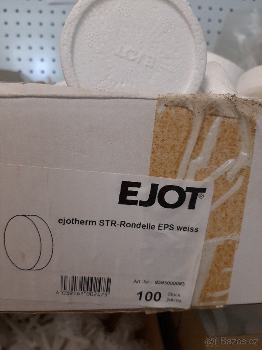 Zátka polystyrenová Ejotherm STR Rondelle bílá 65 mm