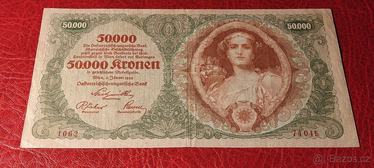 50000 KRONEN 1922  VELMI VZÁCNÁ 