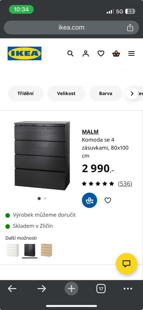 Komoda 4 šuplíky