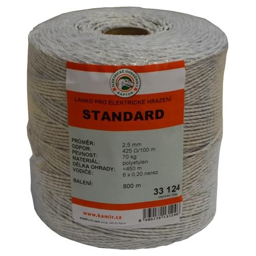 Polyetylenové lanko pro elektrické ohradníky STANDARD 2,5 mm