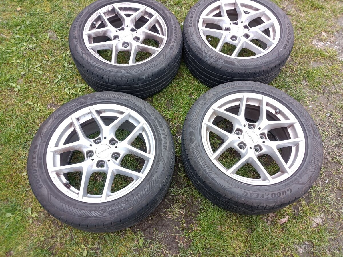 Alu kola BORBET 225/50 R17, pneu letní