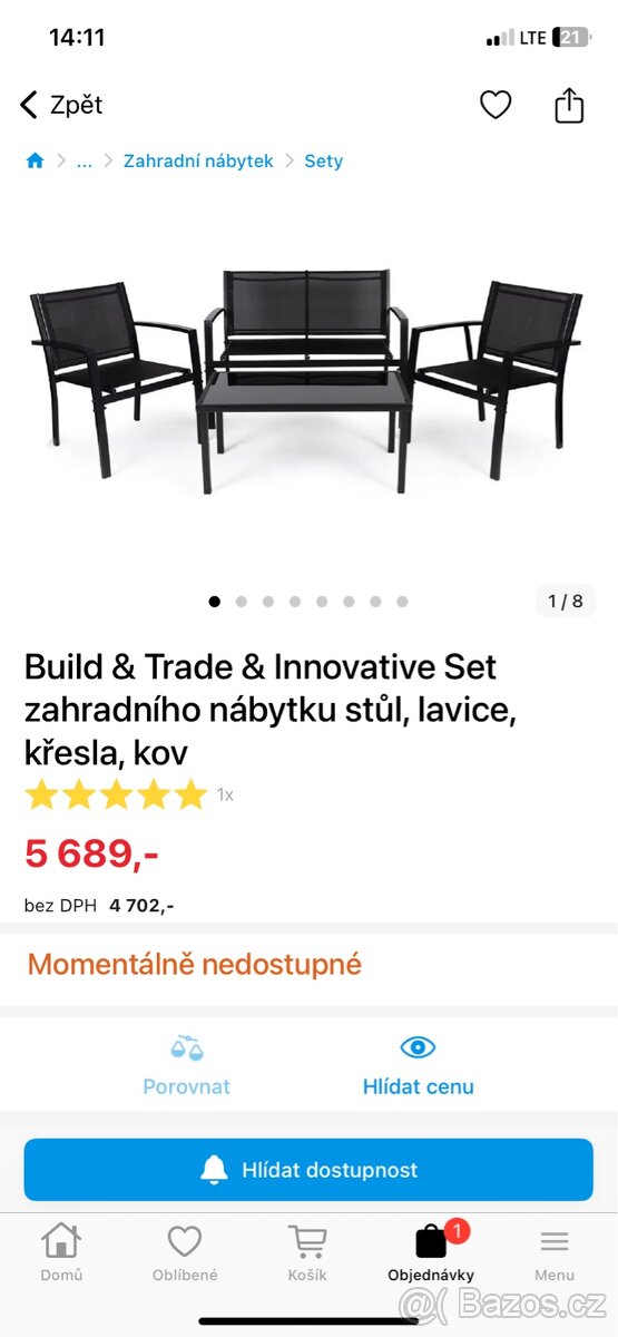 Sada zahradního nábytku
