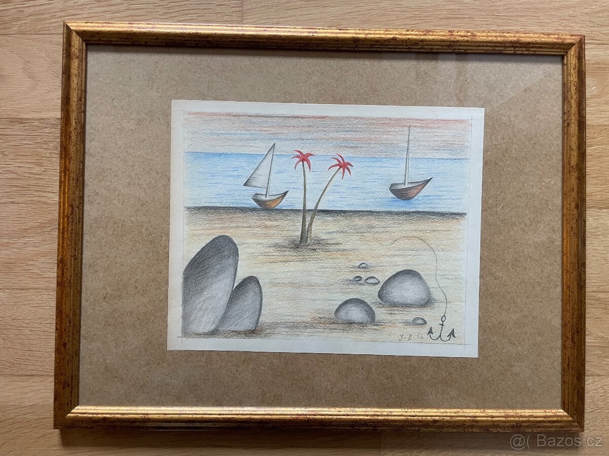 Jan Zrzavý – ZNALECKÝ POSUDEK; 25x20,5 cm; originální kresba