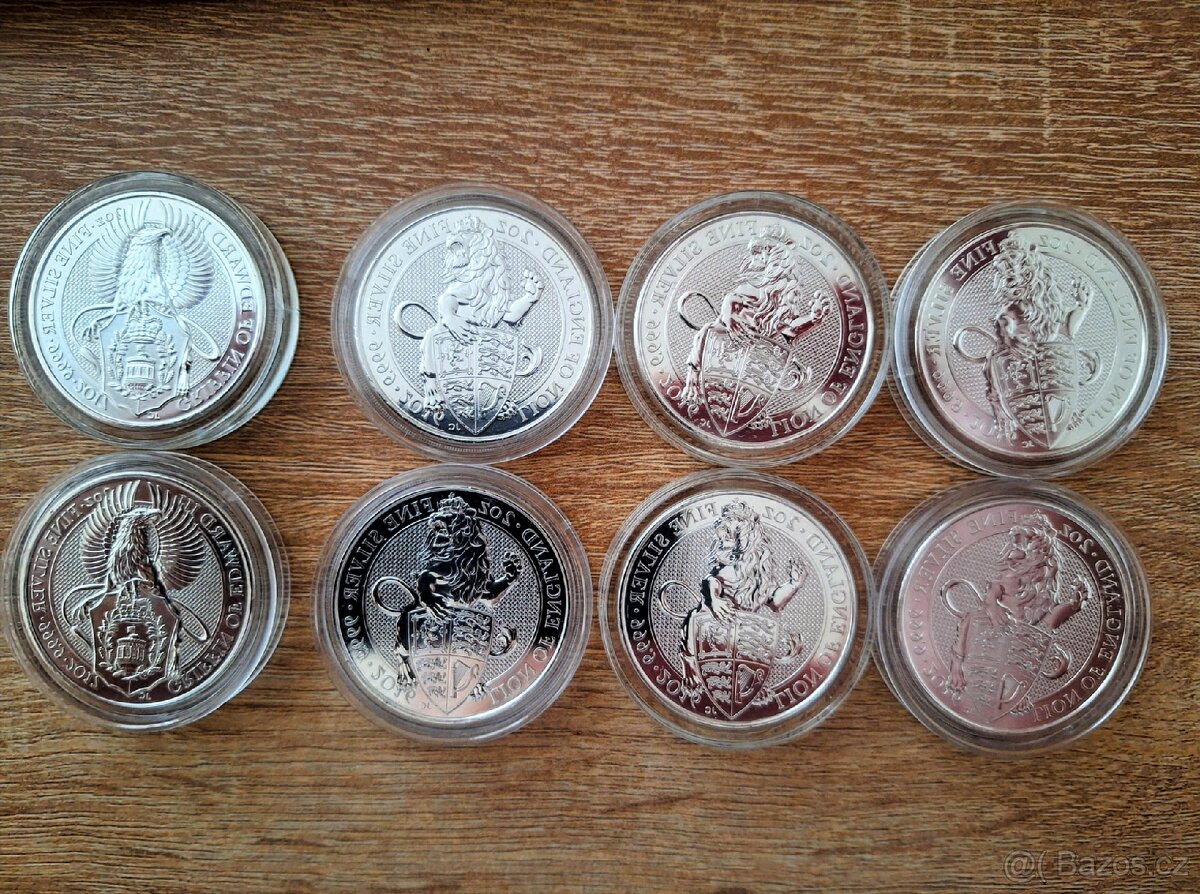 Investiční stříbrné mince ze série Queen beast