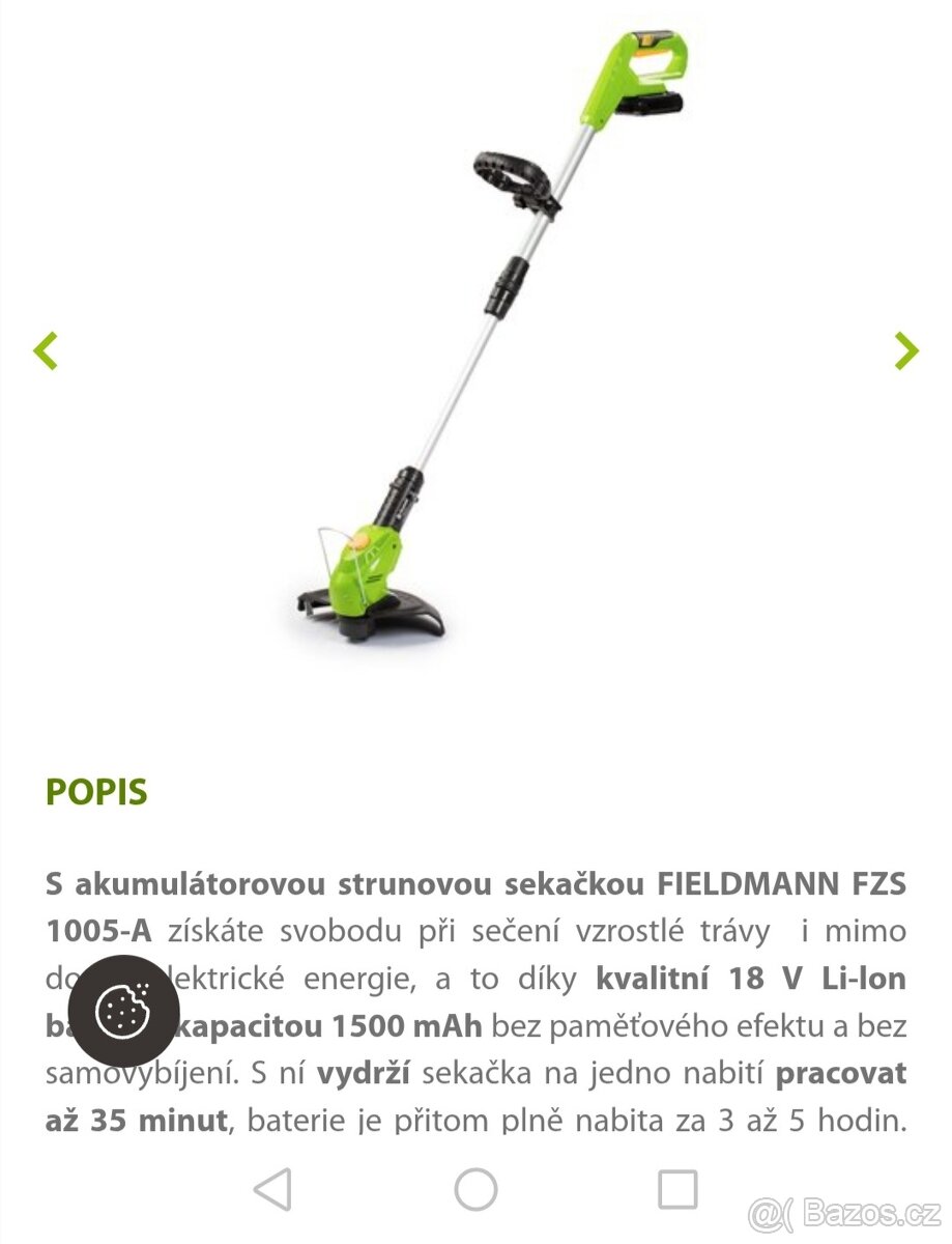 Strunová AKu sekačka