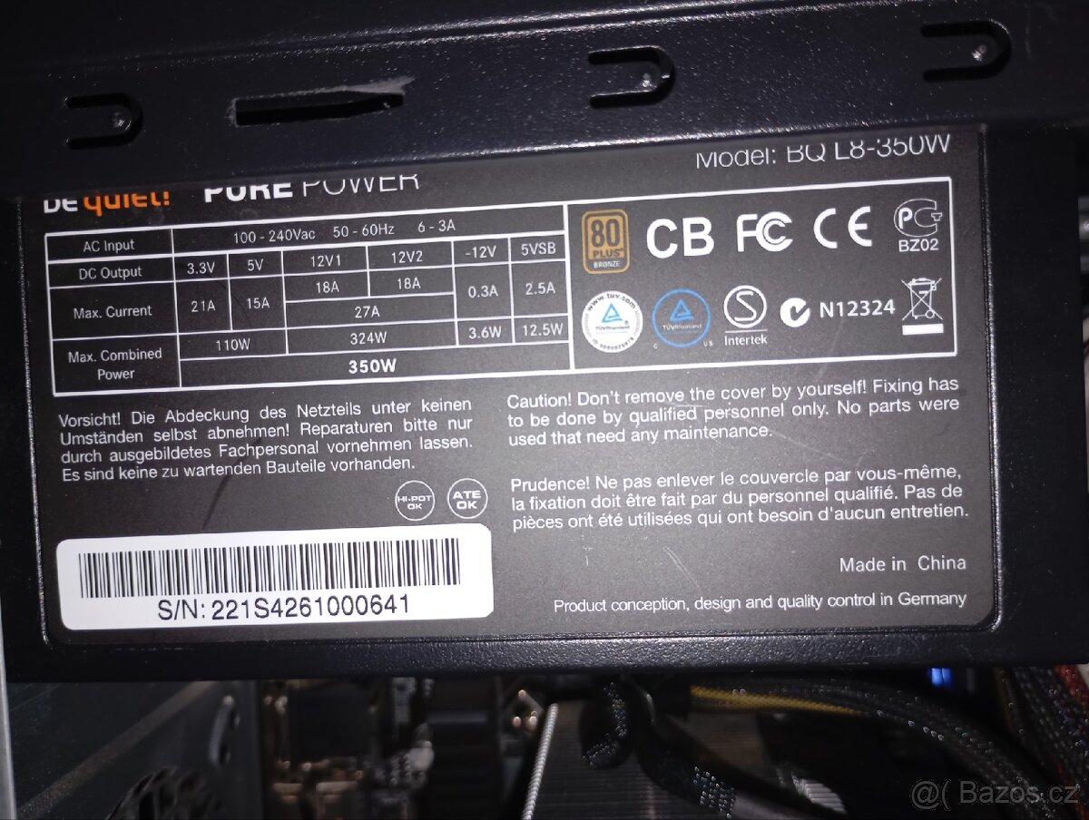 be quiet Pure Power – Model: BQ L8-350W