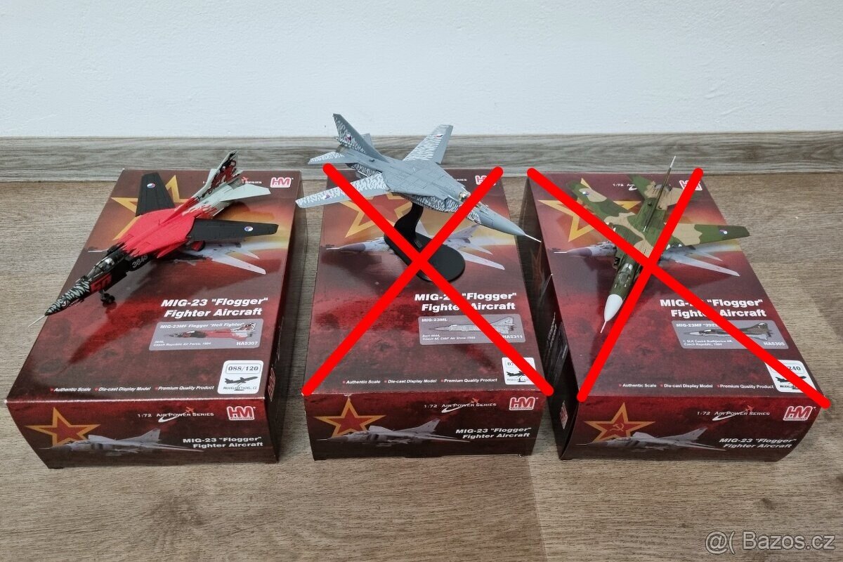 KOVOVÉ MODELY LETADEL MIG-23