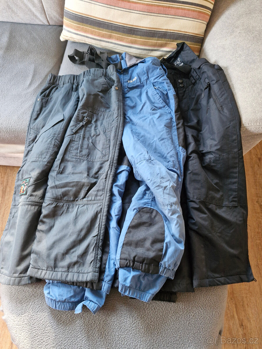 Podzimní a zimní kalhoty vel. 110 , 116 či 5 až 6 let , 3ks