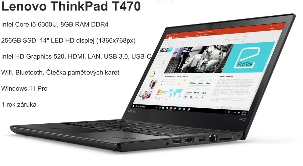 T470, WIndows11, 1rok záruka