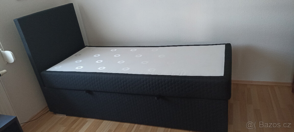 PRODÁM čalouněnou postel boxspring s úložným prostorem
