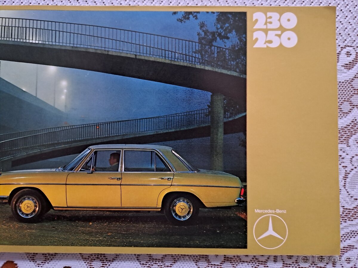 Mercedes Benz 220, 230 firemní prospekt z roku 1970