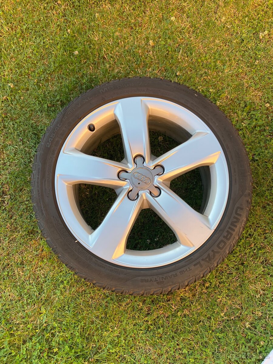 Sada 4 originálních Alu disků Audi s pneumatikami ❄️