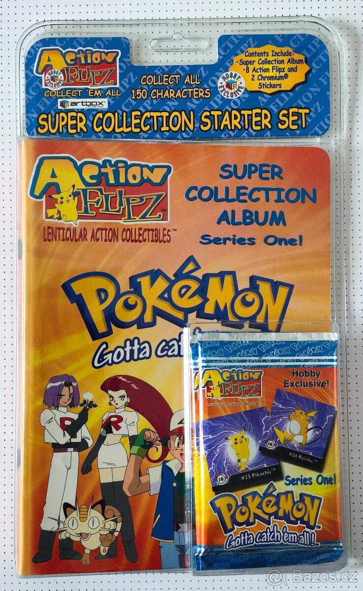 Pokémon Artbox Flipz album, zcela nové ještě zatavené