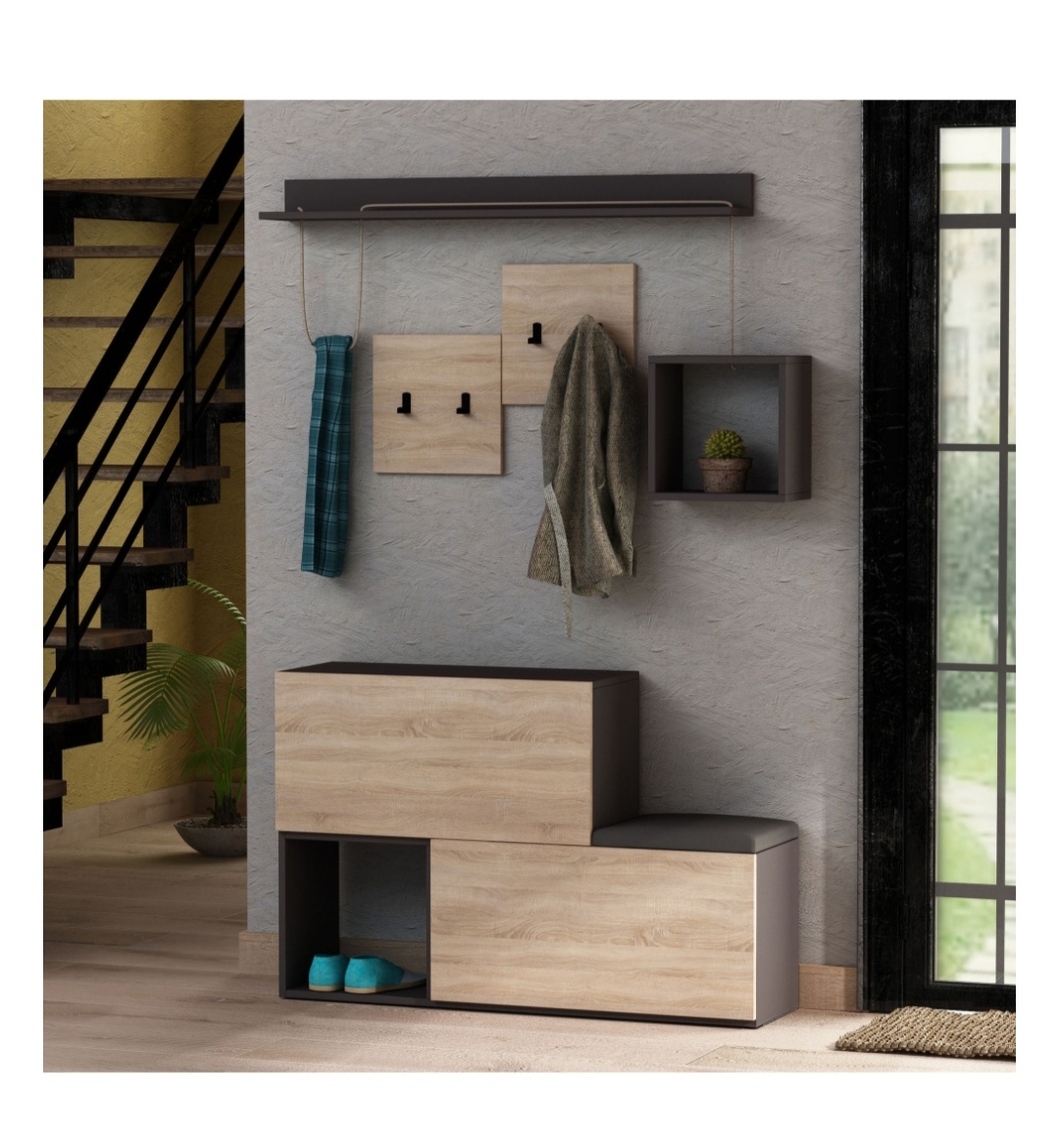 Předsíňová sestava HOLDON - dub sonoma/antracitová