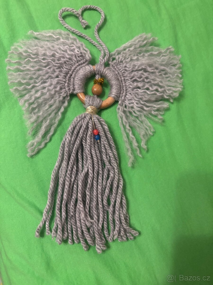 Macramé dekorace anděl