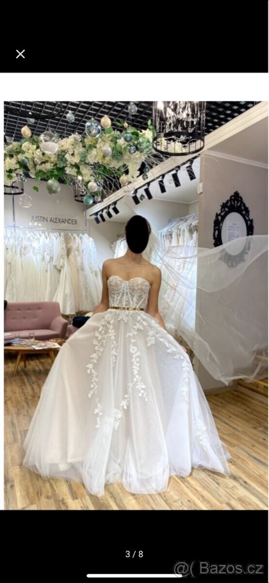 Boho romantické svatební šaty s krajkou