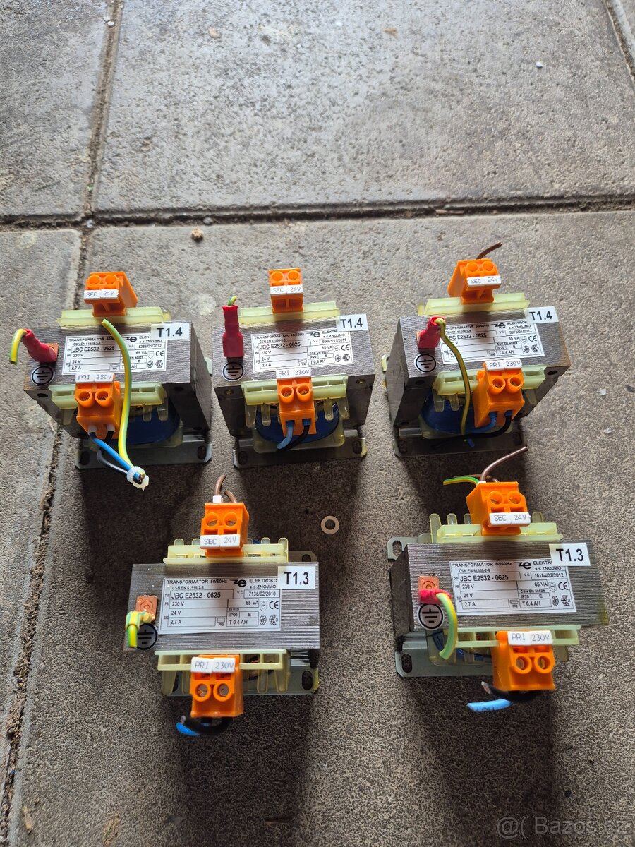 Transformátor 230V → 24V, 65 VA