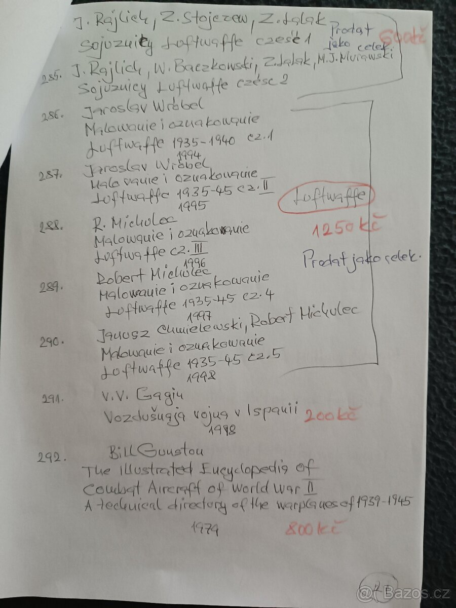 Vojenské staré letecké knihy