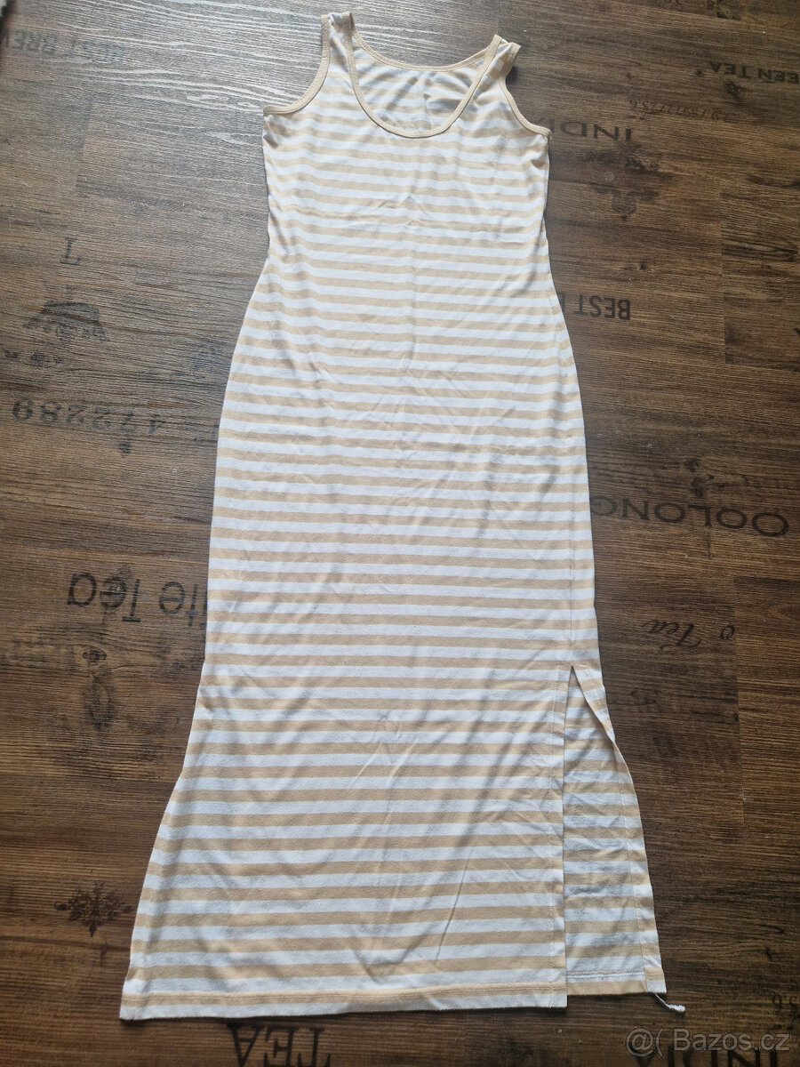 Šaty dlouhé - tílkové-proužkované
