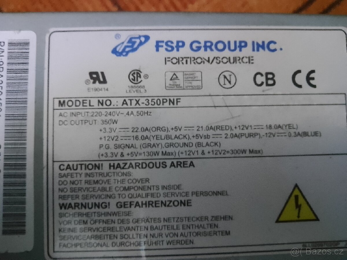 Zdroj Fortron ATX 350 PNF